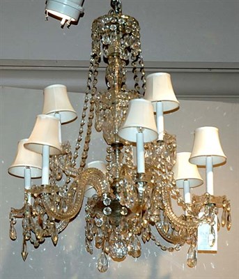 Lot 2420 - George III Style Cut Glass Nine-Light...
