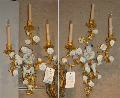 Lot 2286 - Pair of Louis XV Style Porcelain and...