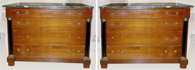 Lot 3269 - Pair of Neoclassical Style Marble Top Mahogany...
