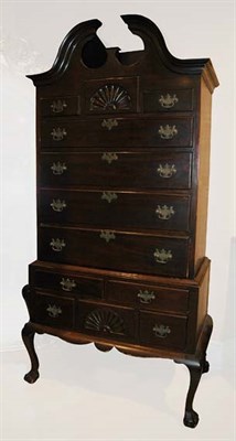 Lot 3298 - Federal Style Mahogany Highboy Height 6 feet 9...