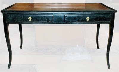 Lot 3417 - Transitional Louis XV/XVI Style Leather Top...