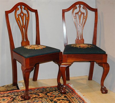 Lot 3254 - Set of Six Georgian Style Mahogany Dining...