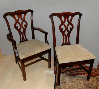 Lot 3281 - Set of Six Georgian Style Mahogany Dining...
