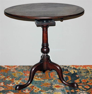 Lot 2193 - George III Mahogany Tripod Tilt-Top Table The...
