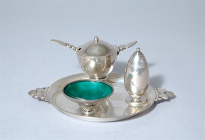 Lot 448 - George Jensen Silver Condiment Set