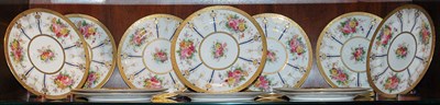 Lot 3584 - Set of Twelve French Floral Decorated...