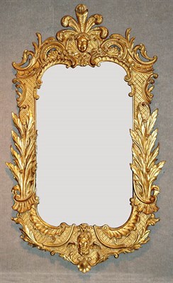 Lot 3390 - Rococo Style Gilt-Wood Mirror Height 60 inches,...
