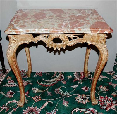 Lot 3160 - Louis XV Style Marble Top Painted Low Table...