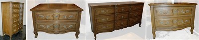 Lot 3219 - French Provincial Style Fruitwood Triple...