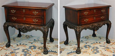 Lot 3471 - Pair of Georgian Style Mahogany Lowboys Height...