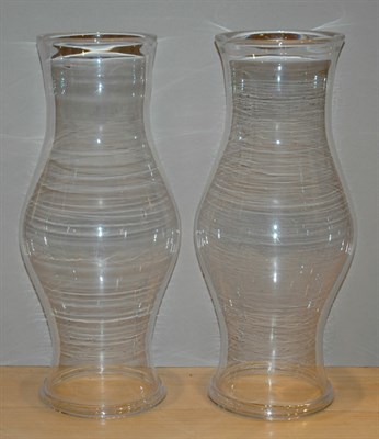Lot 3515 - Pair of Georgian Style Glass Hurricane Shades...