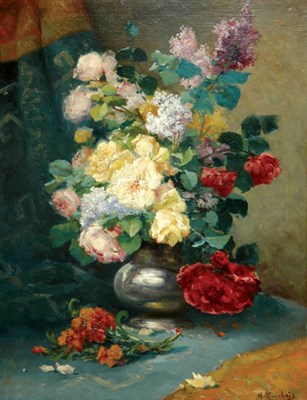 Lot 2048 - Eugene Henri Cauchois French, 1850-1911 FLORAL...