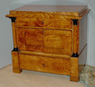 Lot 482 - Biedermeier Fruitwood Architectural Chest...