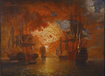 Lot 2072 - English School 18th Century The Eruption of...