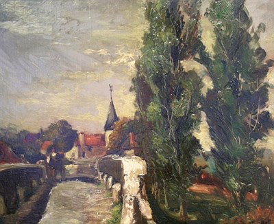 Lot 2070 - French School 20th Century VILLAGE ROAD...