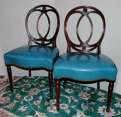Lot 3164 - Set of Four Georgian Style Mahogany Side Chairs