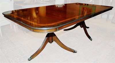 Lot 393 - Georgian Style Inlaid Mahogany Double-Pedestal...