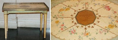 Lot 3174 - Neoclassical Style Brass Mounted Painted Low...