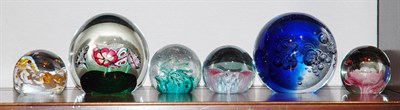Lot 3235 - Six Glass Paperweights