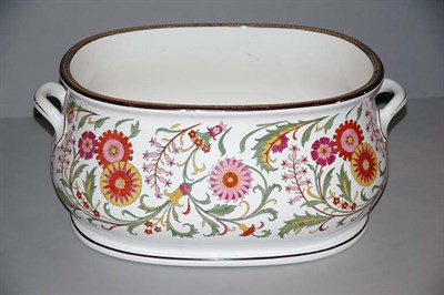 Lot 3278 - Victorian Pottery Foot Bath Height 8 1/2 inches.