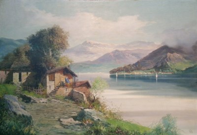 Lot 72 - Valle Italian, 20th century LAKE COMO Signed...