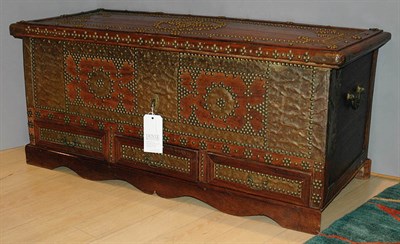 Lot 1156 - Continental Brass Mounted Fruitwood Blanket...