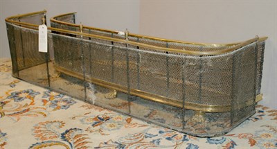 Lot 3481 - Two Brass and Iron Fire Fenders Height of...