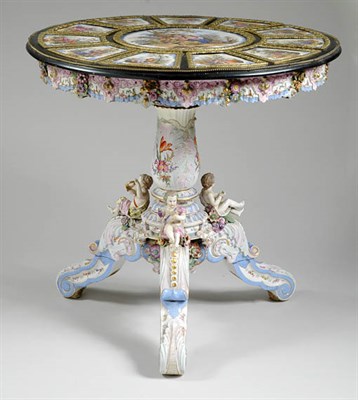 Lot 2410 - German Gilt-Metal and Porcelain Mounted...