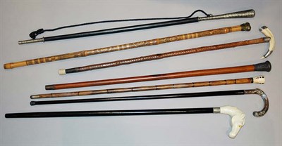 Lot 3568 - Group of Seven Walking Sticks