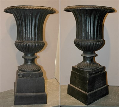 Lot 3621 - Pair of Neoclassical Style Cast Iron Garden...