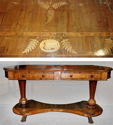 Lot 3608 - Irish Marquetry Inlaid Walnut Two-Drawer...