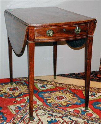 Lot 2400 - George III Inlaid Mahogany Pembroke Table Late...