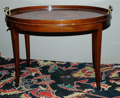 Lot 2475 - George III Style Marquetry Inlaid Mahogany Two-...