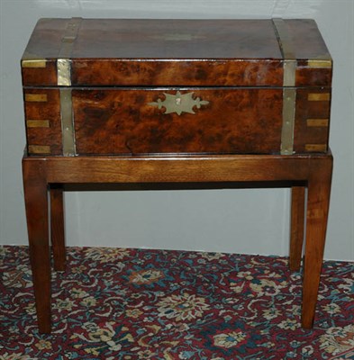 Lot 2569 - Early Victorian Brass Mounted Walnut Lap Desk...