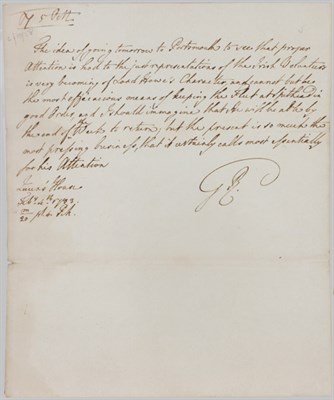 Lot 3008 - KING GEORGE III Autograph letter signed ("G. R....