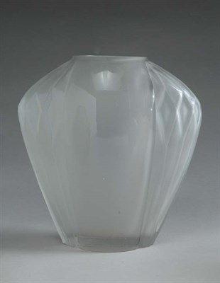 Lot 2178 - Hunebelle Art Deco Mold Blown Glass Vase Of...