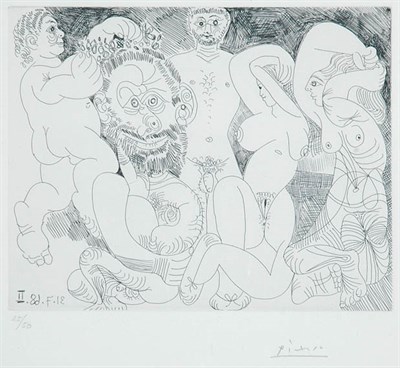 Lot 3219 - Pablo Picasso SCENE CHAMPETRE, AVEC BARBU...
