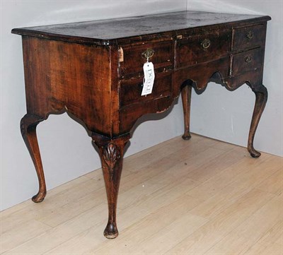 Lot 612 - Queen Anne Style Burl-Walnut Writing Desk...