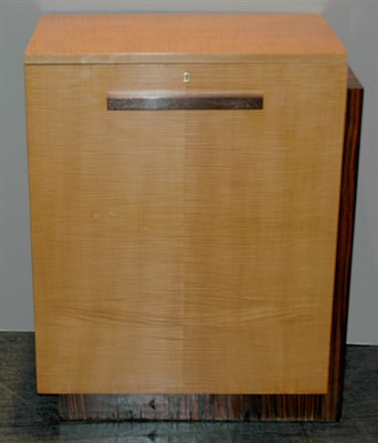 Lot 174 - Zebrawood and Satinwood Asymmetrical Lift Top...