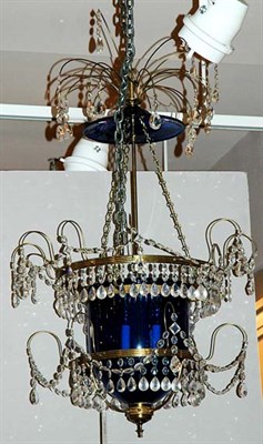 Lot 2414 - George III Style Gilt-Bronze, Cut and Cobalt...