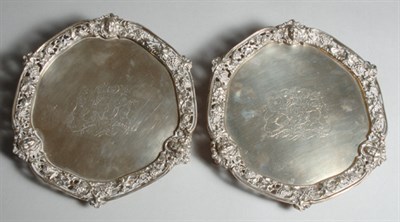 Lot 2300 - Pair of George III Silver Salvers London, 18th...