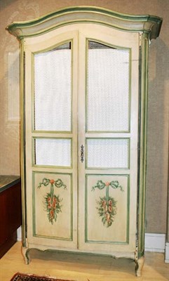 Lot 447 - Provincial Louis XV Style Painted Armoire...
