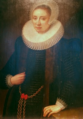 Lot 2057 - Manner of Paulus Moreelse Elegant Lady Wearing...