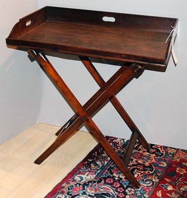 Lot 519 - Georgian Style Mahogany Butler's Tray on Stand...