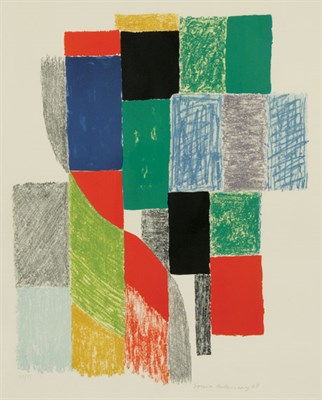Lot 4191 - Sonia Delaunay ORIFLAMME Color lithograph,...