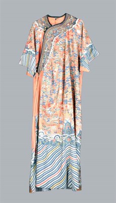 Lot 1090 - Chinese Silk Robe 19th Century Worked with...