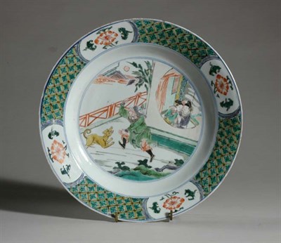 Lot 1262 - Chinese Famille Verte Dish Kangxi Period...