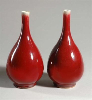 Lot 1410 - Two Chinese Oxblood Glazed Vases Early 20th...