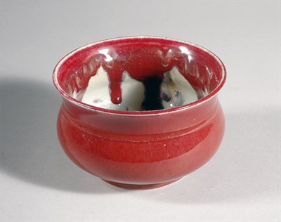 Lot 1415 - Chinese Oxblood Glazed Spittoon 19th Century...