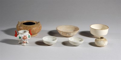 Lot 1199 - Group of Seven Chinese Glazed Pottery Articles...